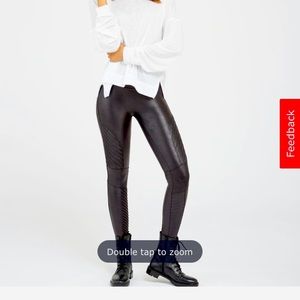 Black Faux Leather Moto Leggings